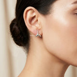 dolphin design sterling silver stud earrings for women