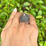 Dome Silver Adjustable Ring