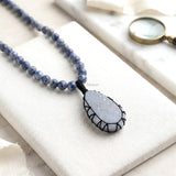 Druzy & Sodalite Beaded Necklace