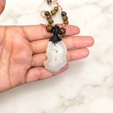 Druzy & Tiger's Eye Threaded Necklace