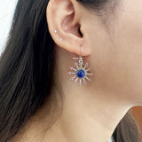 Lapis Lazuli Sun Silver Earring
