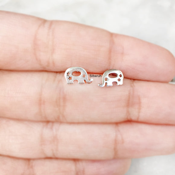 Elephant Silver Stud
