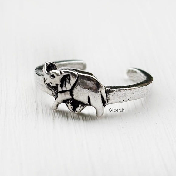 Elephant Silver Toe Ring