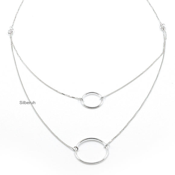 Buy Sterling Silver Circle Necklace, Silver Eternity Necklace, Silver Open  Ring Necklace, Simple Minimal Necklace, Dainty Silver Necklace Online in  India - Etsy