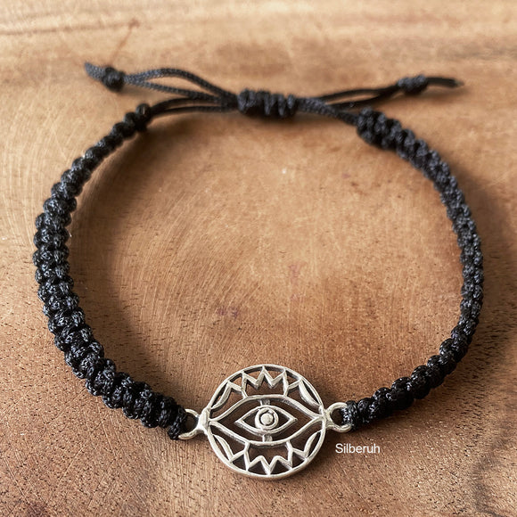 Evil Eye Nazar Battu Silver Bracelet