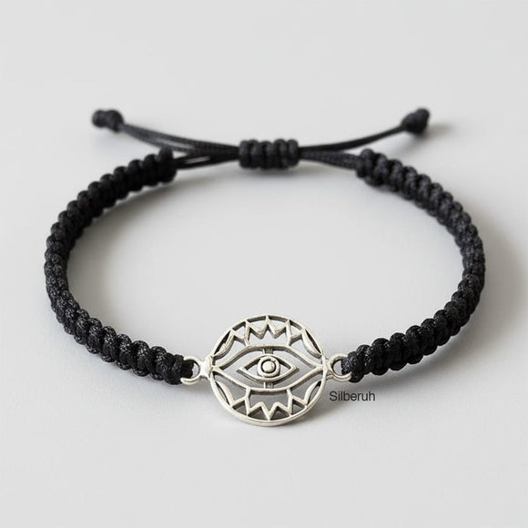 Evil Eye Nazar Battu Silver Bracelet