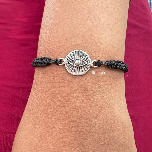Evil Eye Silver Adjustable Bracelet