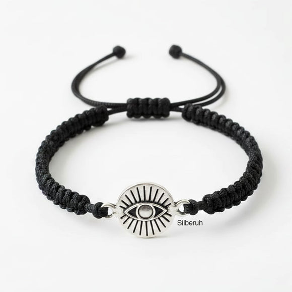 Evil Eye Silver Adjustable Bracelet