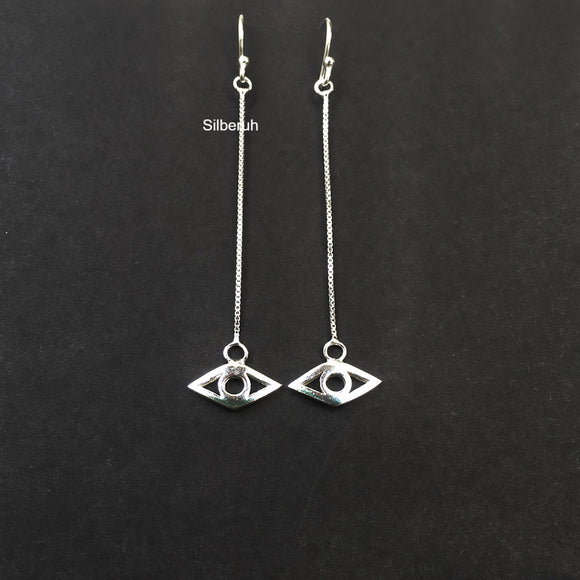 Evil Eye Silver Earring