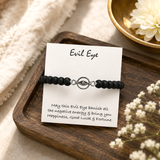 Natural Karungali bracelet featuring a genuine 925 sterling silver Evil Eye