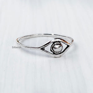 Evil Eye Silver Ring