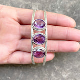 Facetted Amethyst Silver Kada