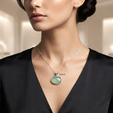 Handcrafted faceted Aqua Chalcedony pendant in sterling silver