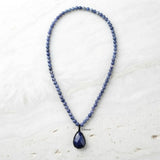 Facetted Blue Sunstone & Sodalite Beaded Necklace