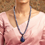 Facetted Blue Sunstone & Sodalite Beaded Necklace