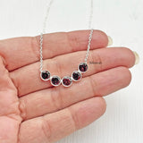 Red Garnet gemstone necklace for women