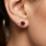 garnet stud earrings 925 silver India