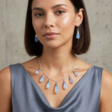 925 silver opalite necklace set India