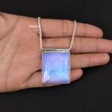 Facetted Opalite Silver Necklace