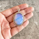 Facetted Opalite Silver Pendant