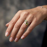 natural peridot ring 925 sterling silver