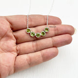 Green Peridot gemstone necklace elegant jewellery