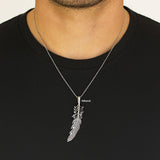 925 Silver Feather Pendant for Women and Men – Boho Jewellery