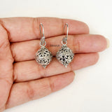 Filigree Ball Silver Earring