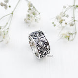 Filigree Band Silver Ring