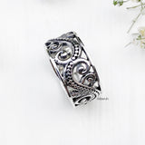 Filigree Band Silver Ring