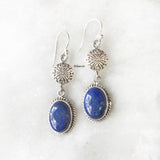 Filigree Lapis Lazuli Silver Earring
