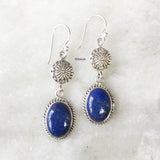 Filigree Lapis Lazuli Silver Earring