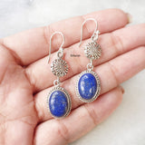 Filigree Lapis Lazuli Silver Earring