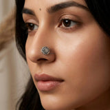 925 silver round nose stud detailed work