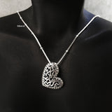Filigree Silver Heart Pendant