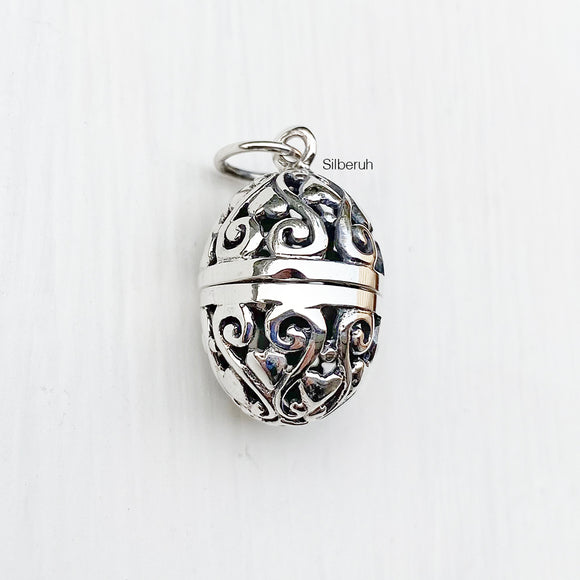 Filigree Silver Openable Locket