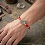 Natural Fire Agate gemstone Dreamcatcher bracelet