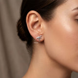 minimal animal silver earrings daily wear