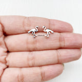 Flamingo Silver Stud Earring