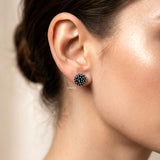 925 silver flower pollen stud earrings India