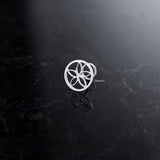 flower nose pin silver floral stud India