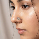 925 silver nose stud flower minimal