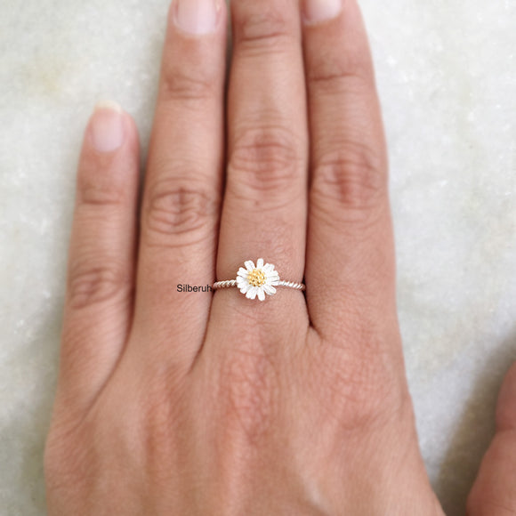 Flower Silver Ring