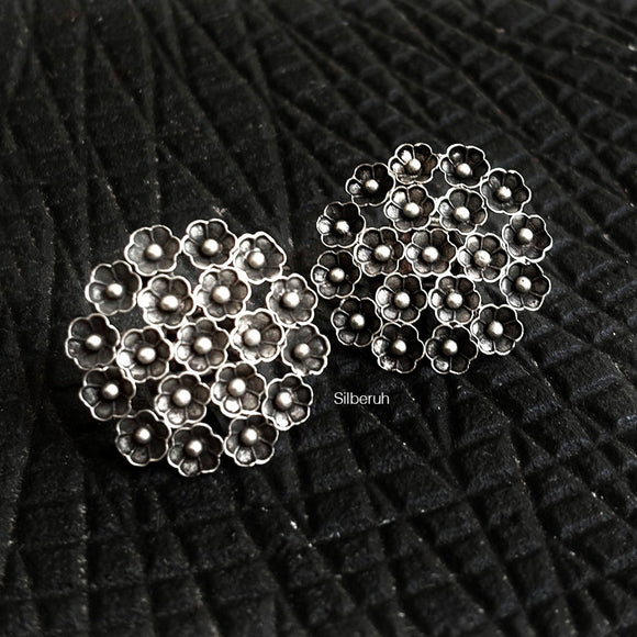 Flower Silver Stud Earring
