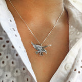 Fly Higher Eagle Silver Pendant
