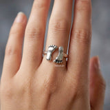 925 silver footprint ring India