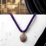 Fossil Coral Silver Tree of Life Threaded Necklace