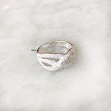 Frosted Wave Silver Ring