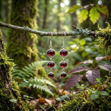 Elegant 925 sterling silver garnet earrings for women