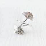 Gingko Leaf Silver Ring